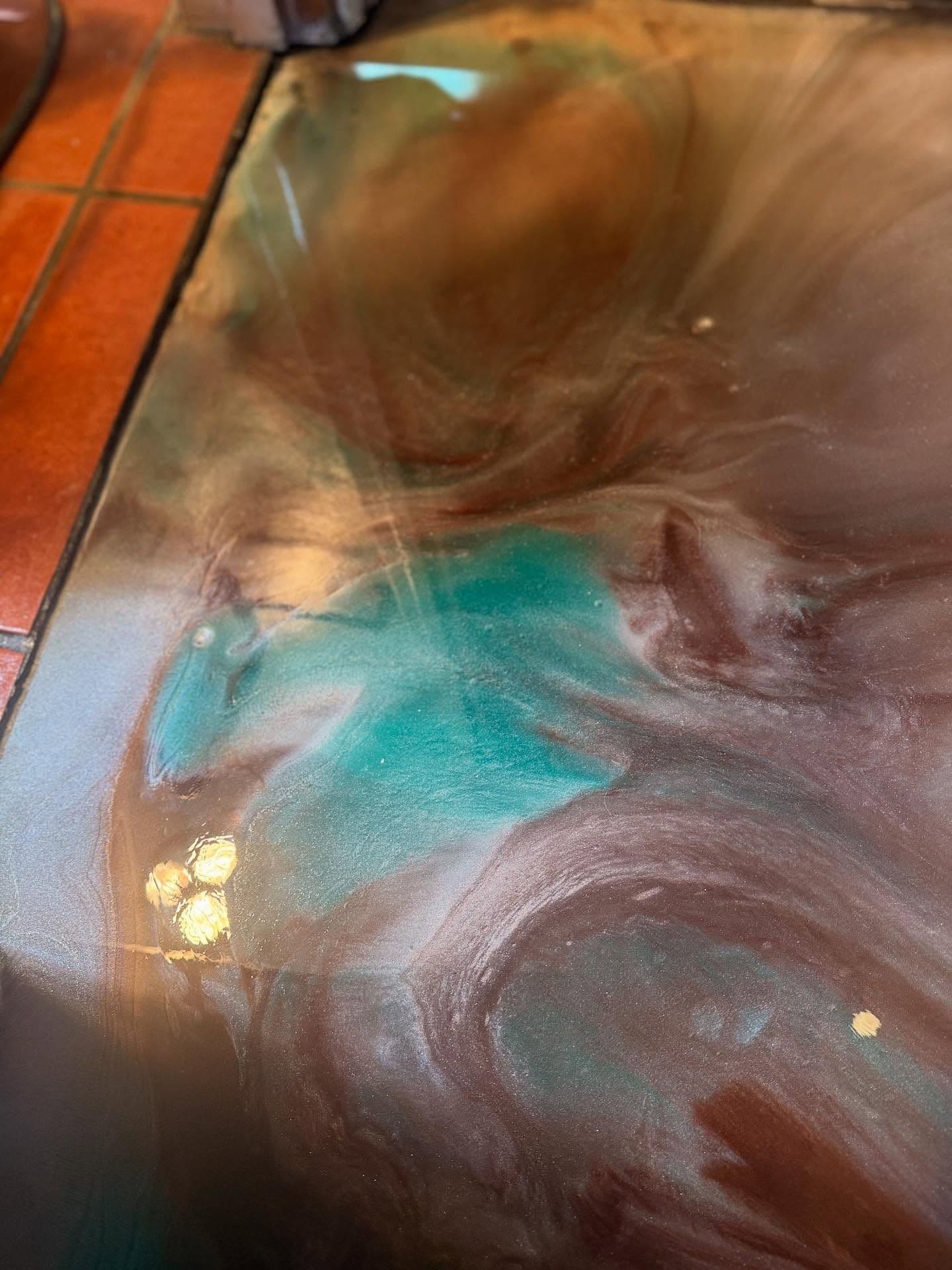 Metallic Epoxy Living Room Media 9